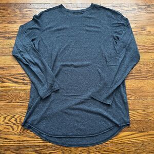 Pacsun Scallop Fit Long T Shirt Men's Medium Dark Gray Long Sleeve Knit Crewneck